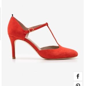 Boden T-strap mid-heel pump